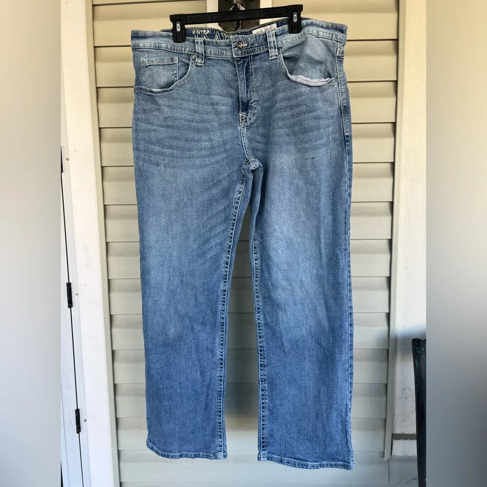 TK AXEL SLIM BOOT MENS DENIM JEANS SIZE 39x31.25” Y2K